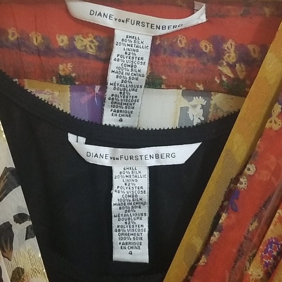 Diane von Furstenberg Silk Multi Pattern Dress 4 - Picture 3 of 16